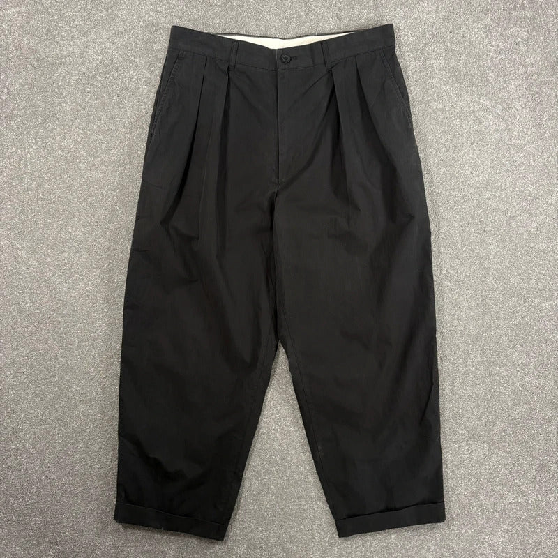 Uniform Bridge Pleated Wide Tapered Pant Black L