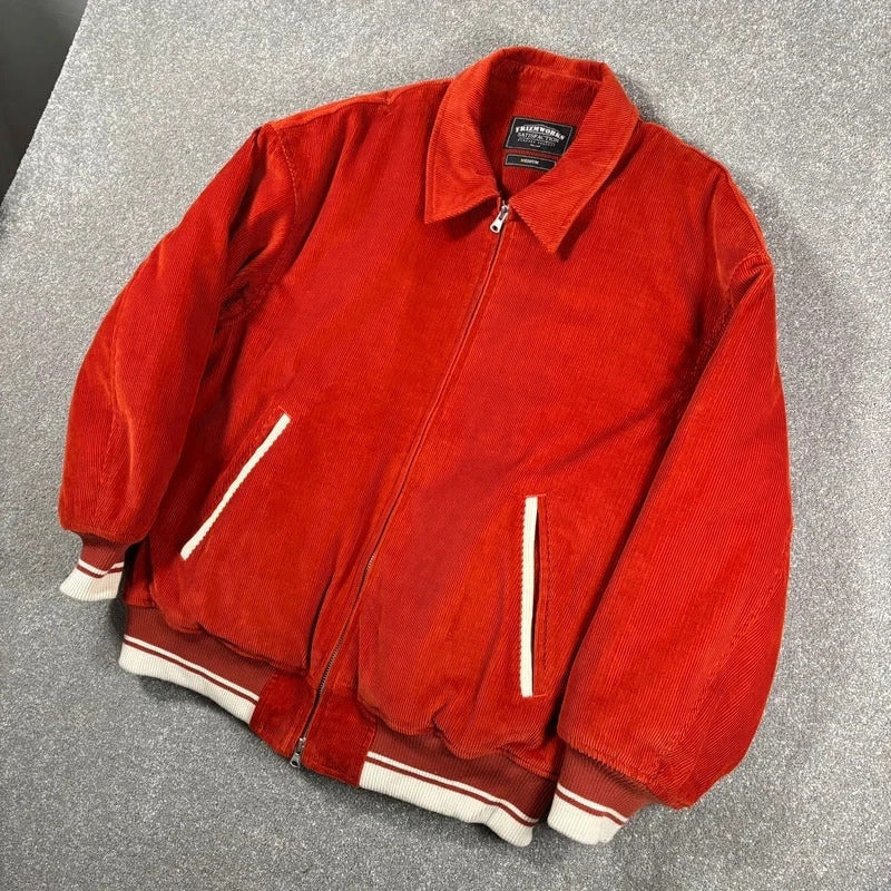 Frizmworks Corduroy Varsity Jacket Orange M