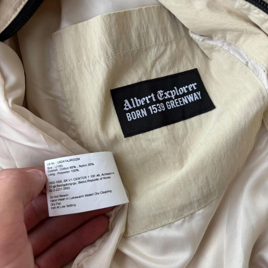 Uniform Bridge Oversized Tech Windbreaker Ivory L
