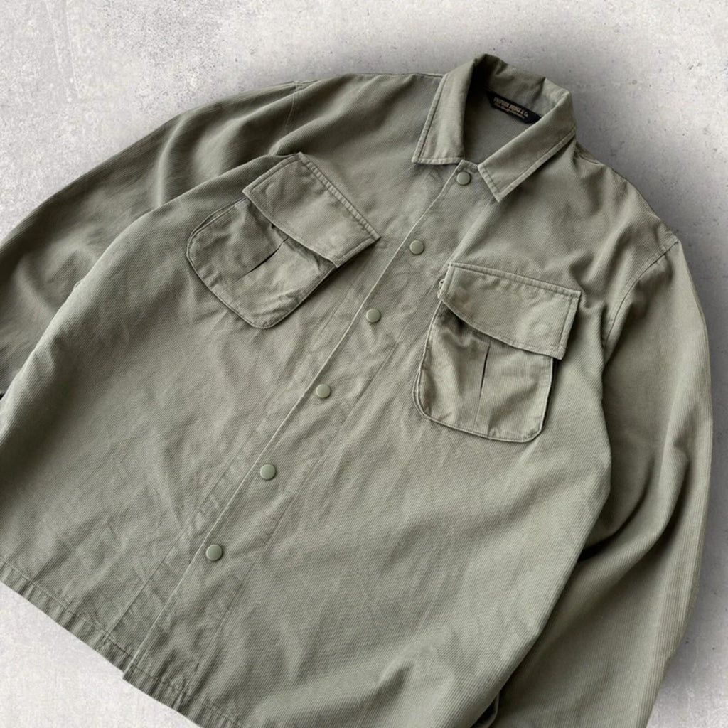 Uniform Bridge Cord Utility Shirt Khaki L