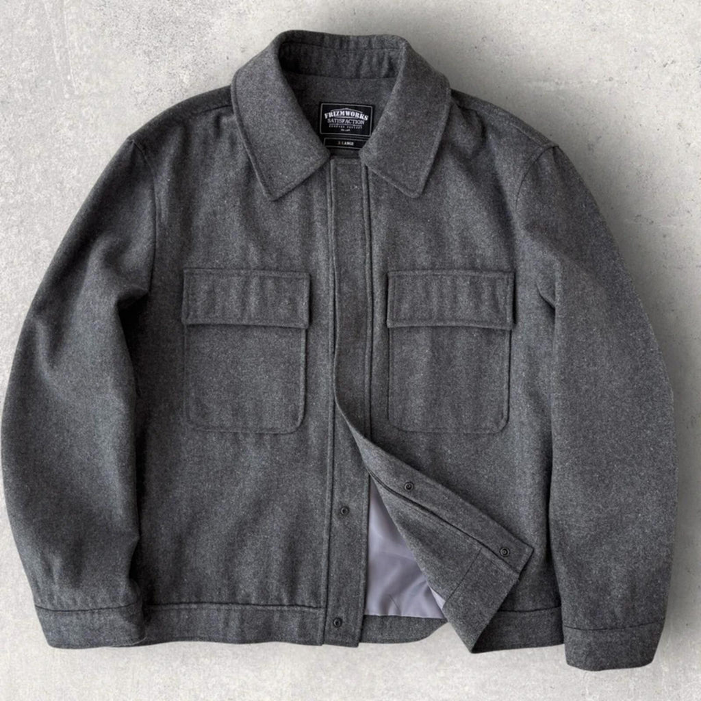 Frizmworks Wool Melton Boxy Jacket Charcoal XL