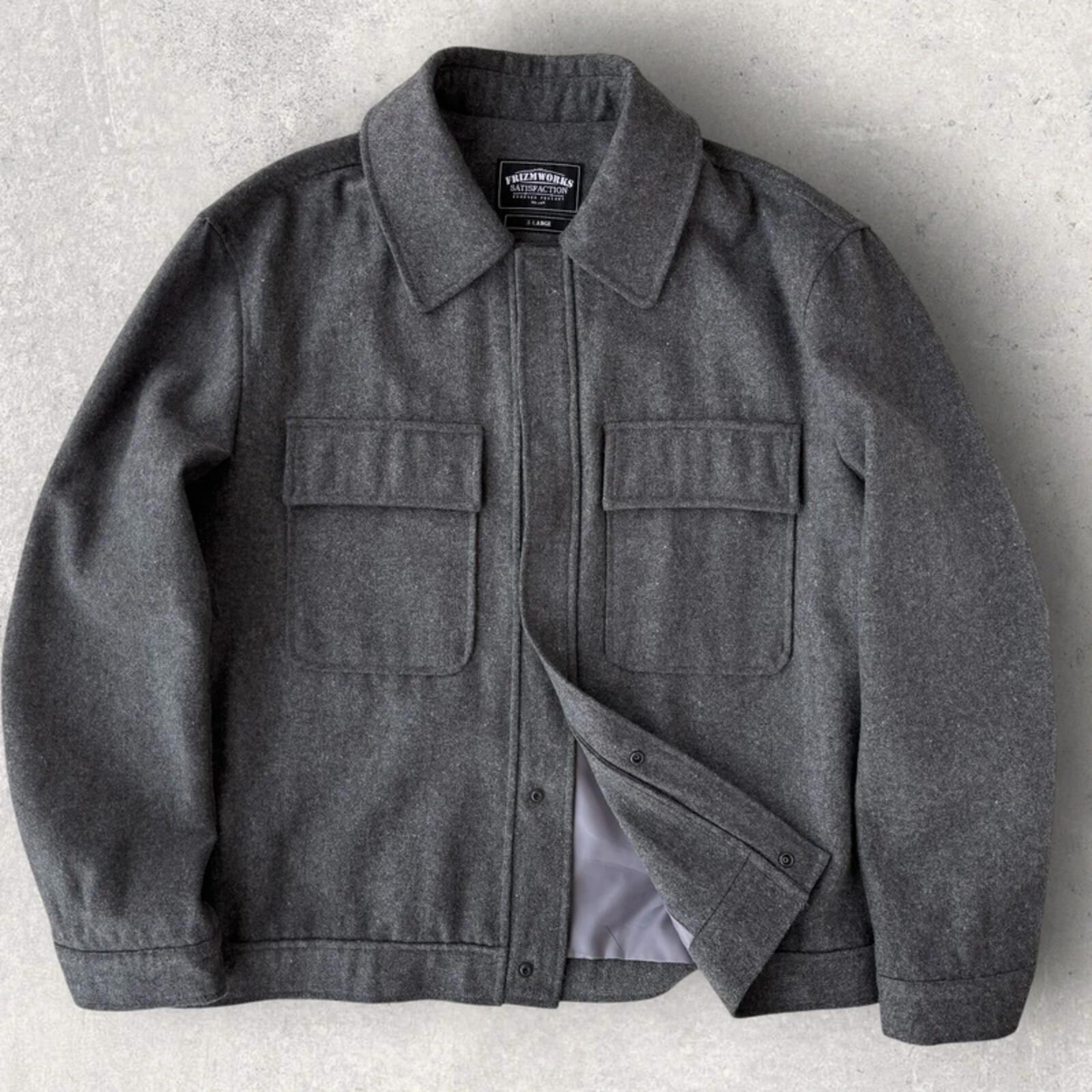 Frizmworks Wool Melton Boxy Jacket Charcoal XL