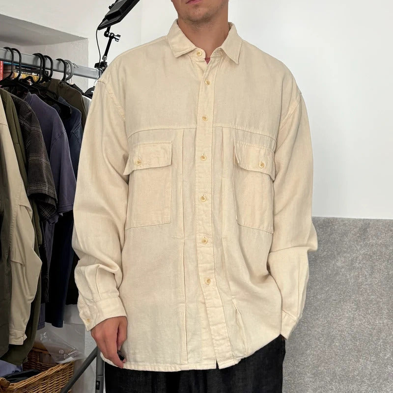 Frizmworks Linen Trucker Shirt Natural XL