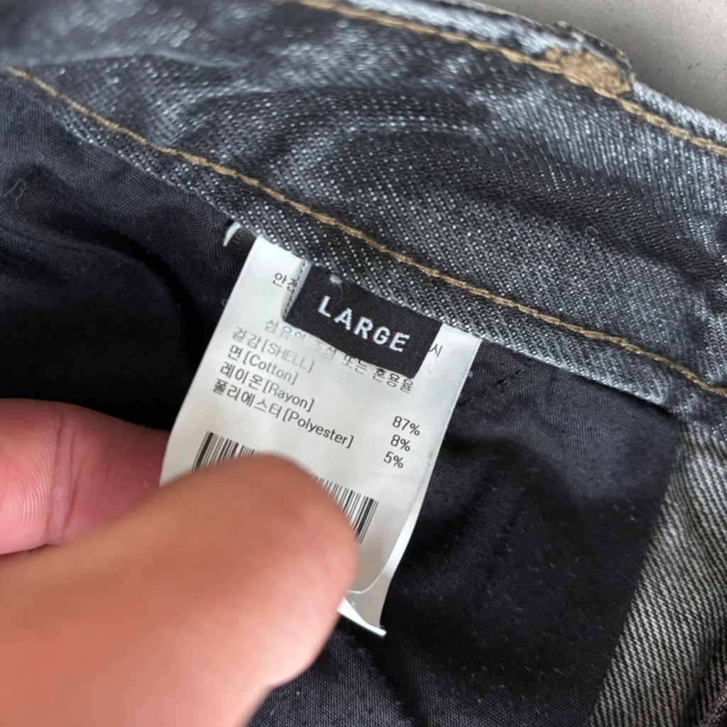 Covernat Korean Wide Baggy Jeans Black L