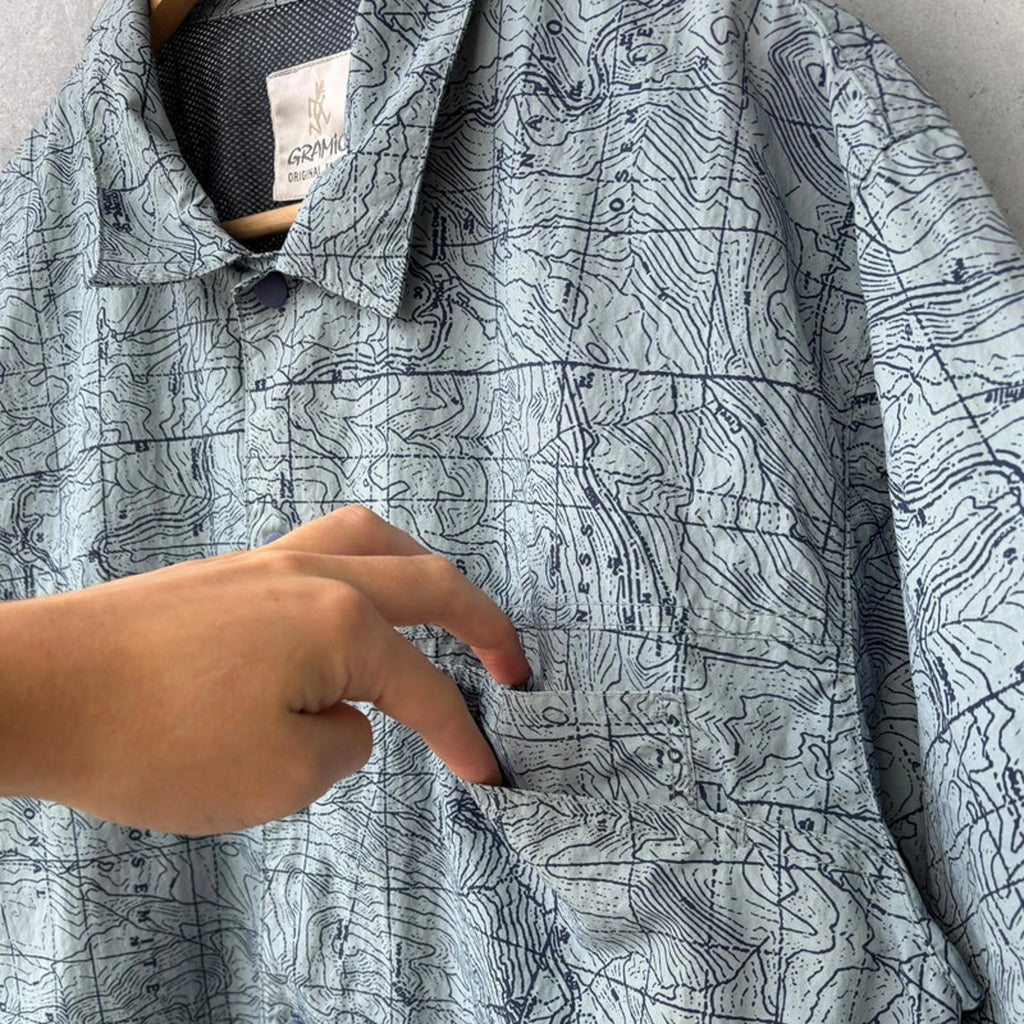 Gramicci Yosemite Camp Shirt Blue Size M