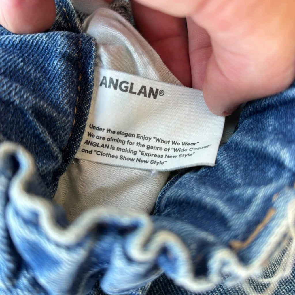 Anglan Denim Wide Balloon Pant Light Blue L