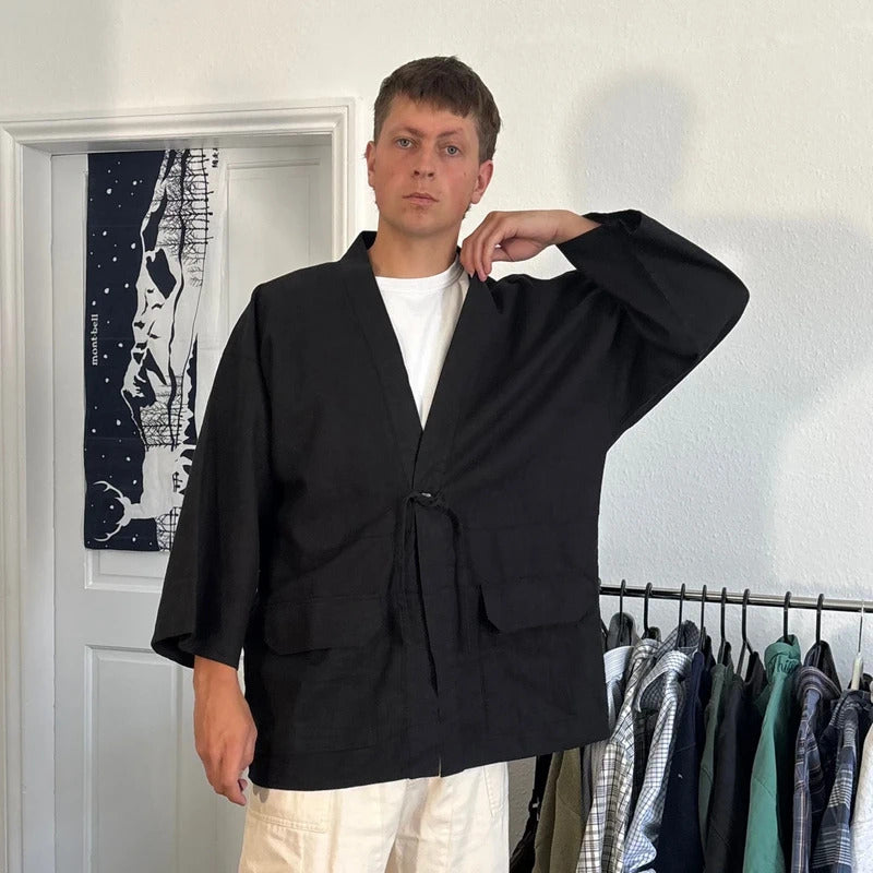 Frizmworks Linen Durumagi Overshirt Black XL