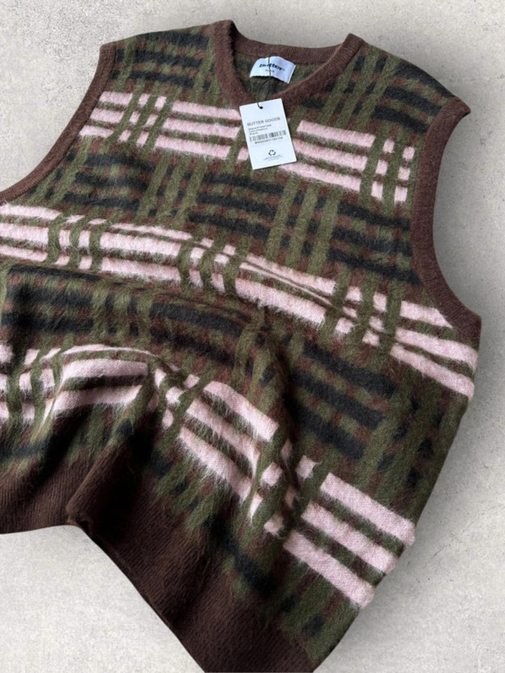 BNWT Butter Goods Weave Knitted Vest Chestnut XL