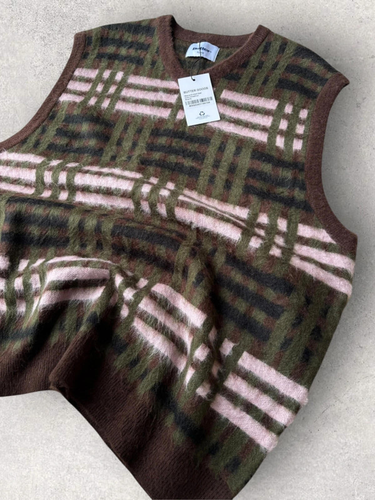 BNWT Butter Goods Weave Knitted Vest Chestnut XL