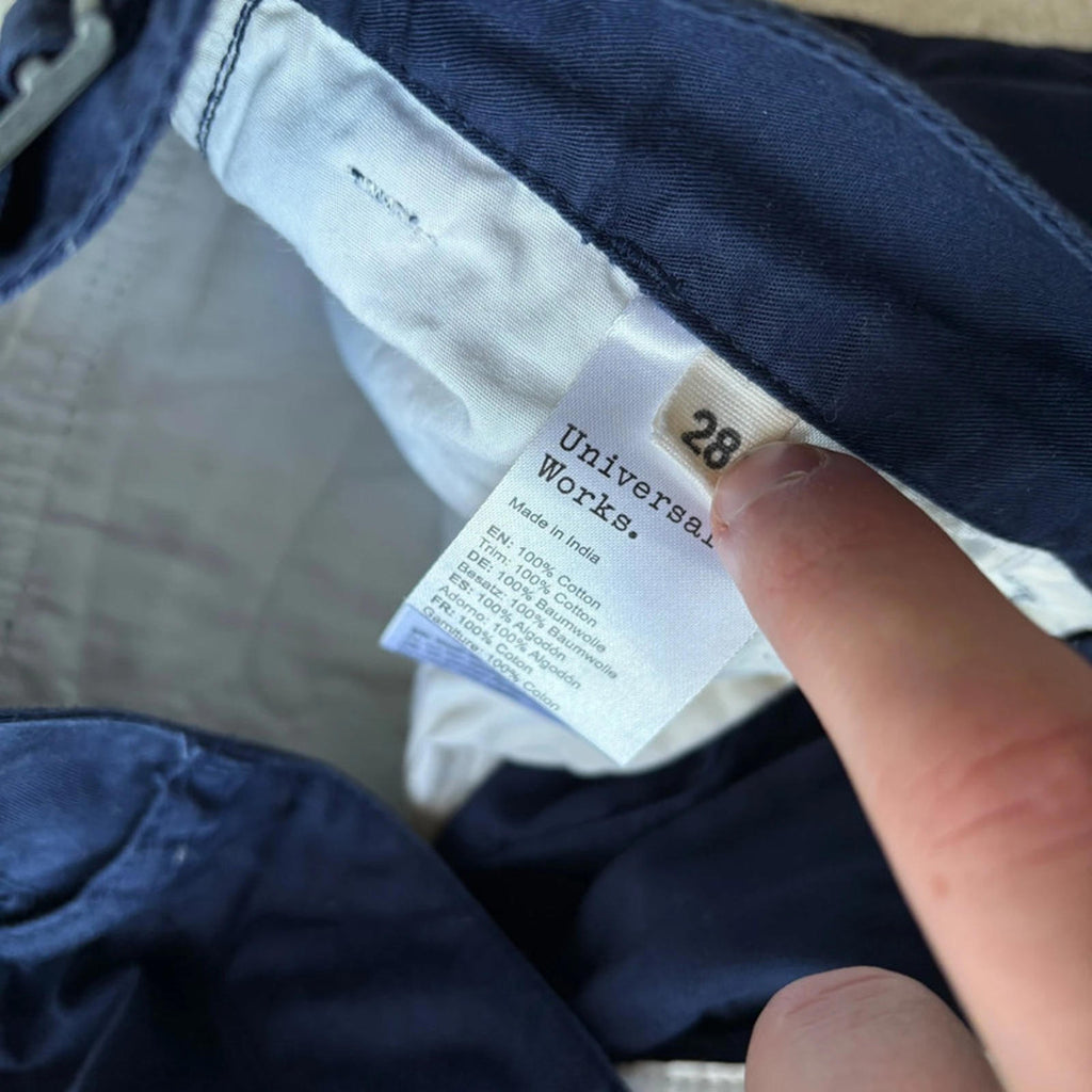 Universal Works Cotton Cargo Wide Trouser Navy W28