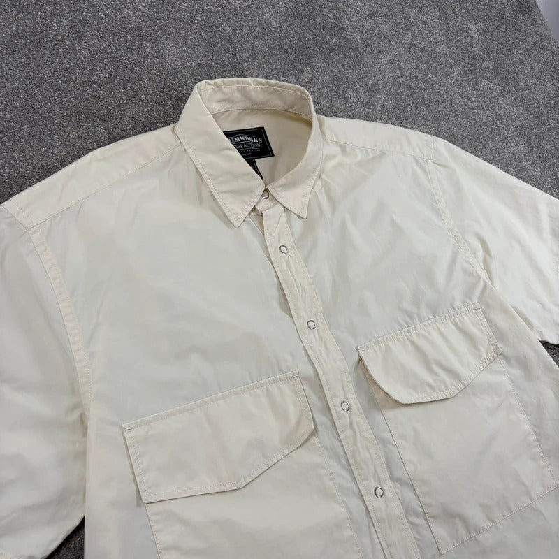 Frizmworks Double Pocket Half Shirt Cream M