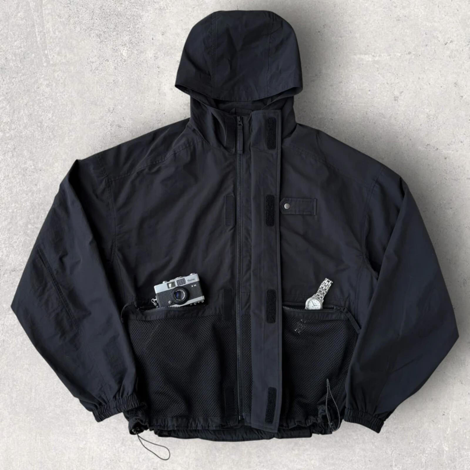 Uniform Bridge Boxy Technical Windbreaker Black L