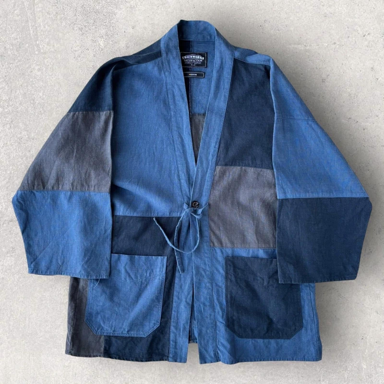 Frizmworks Linen Durumagi Jacket Blue M Korea Import
