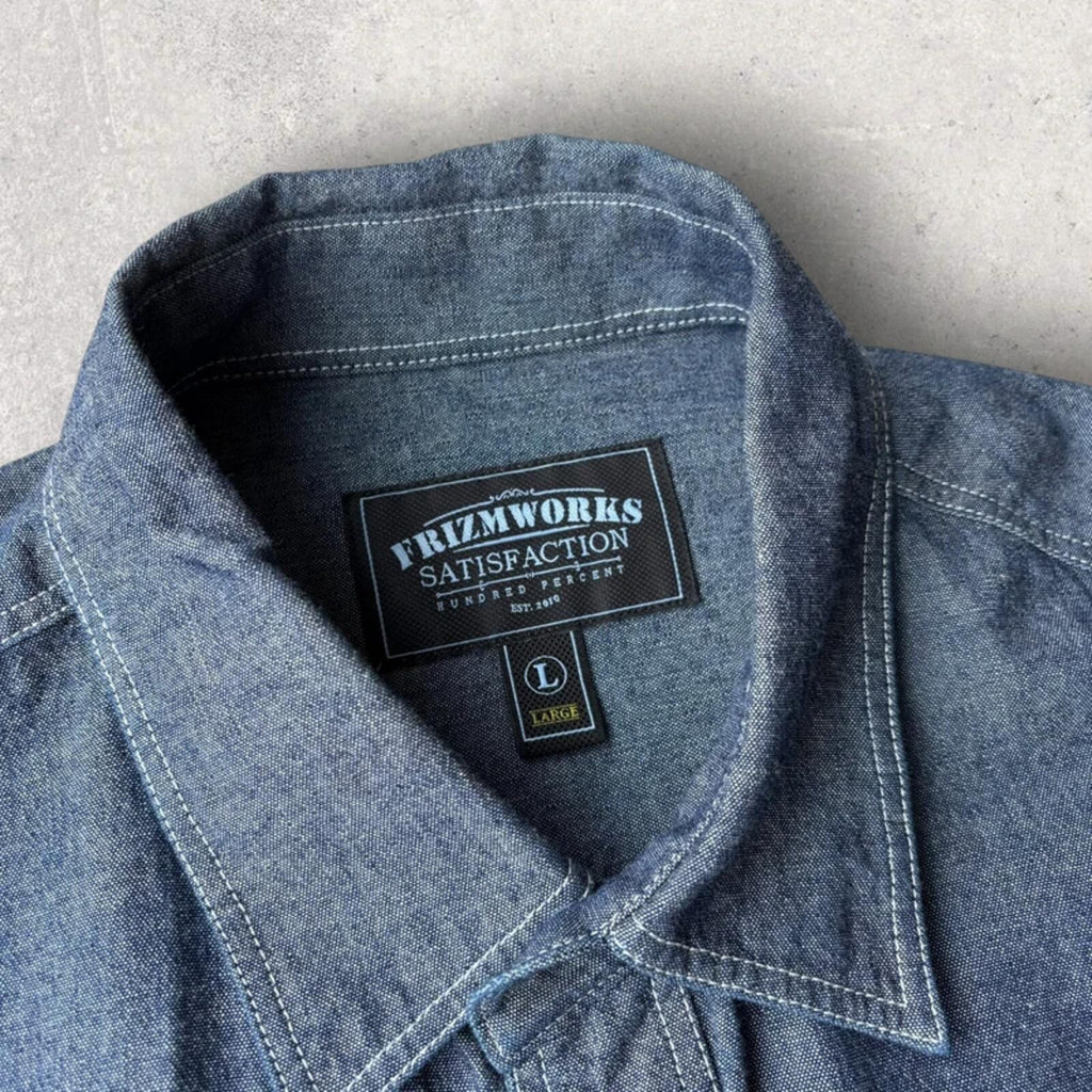 Frizmworks Chambray Works Shirt Light Indigo L