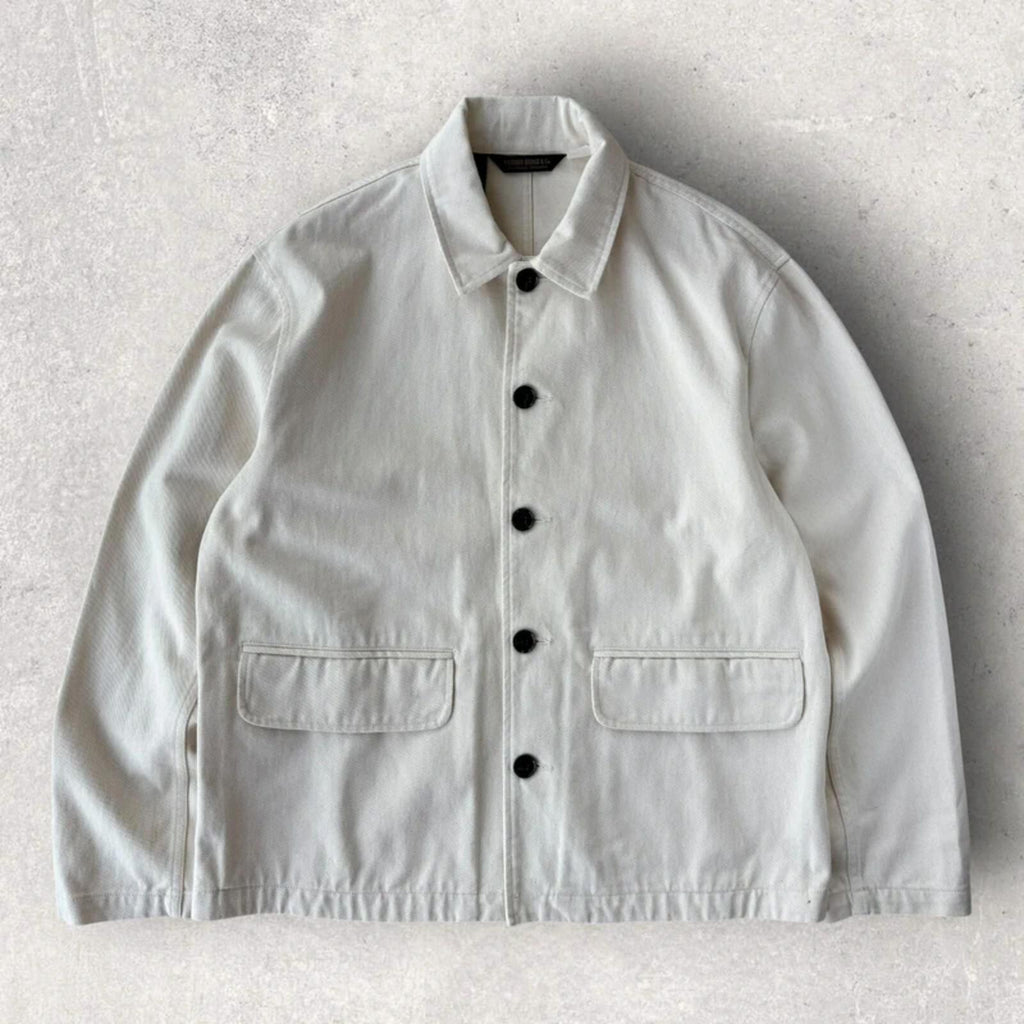 Uniform Bridge Cotton Utility Overshirt Ivory L