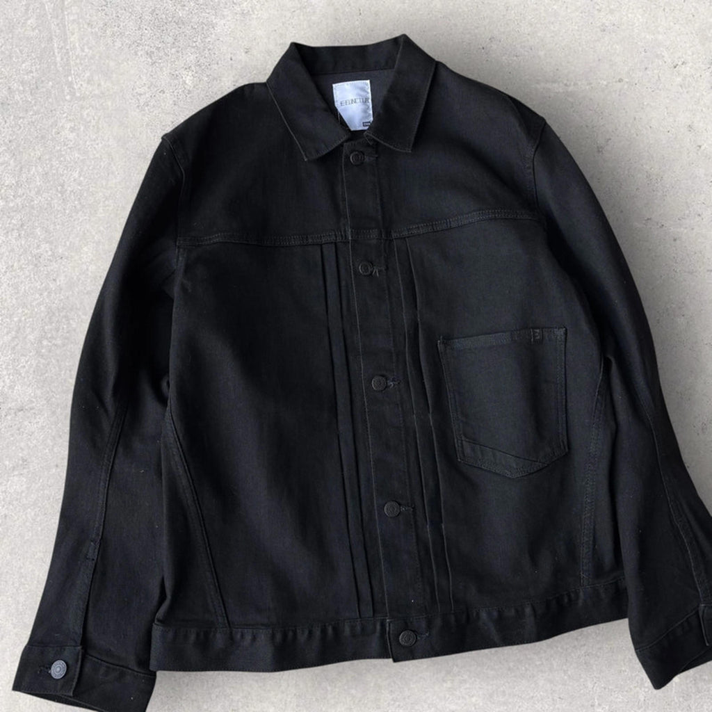 Edwin Function Raw Denim Work Overshirt Black Size S – Japan import