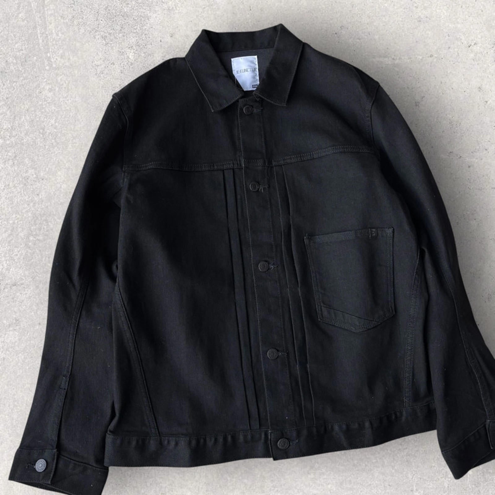 Edwin Function Raw Denim Work Overshirt Black Size S – Japan import