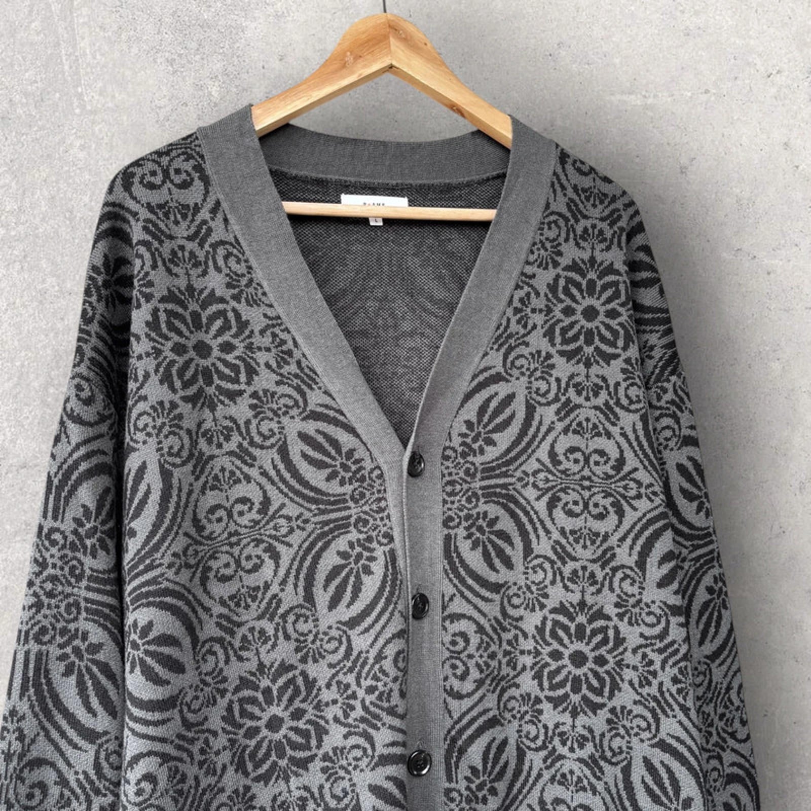 Beams Paisley Cardigan Grey L Japan import