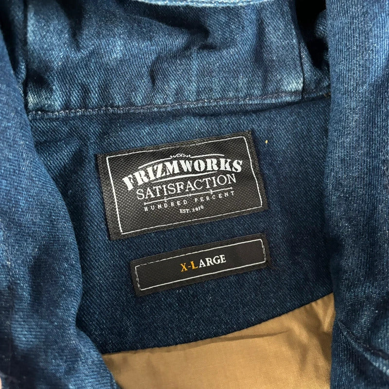 Frizmworks Washed Denim Hooded Parka Indigo XL