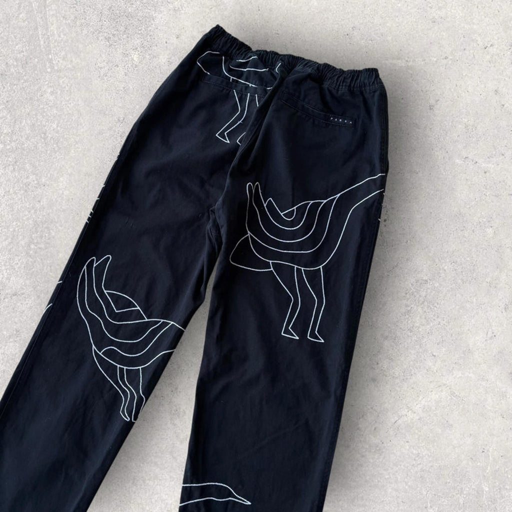 Parra Stitched Up Duck Pant Black Size L