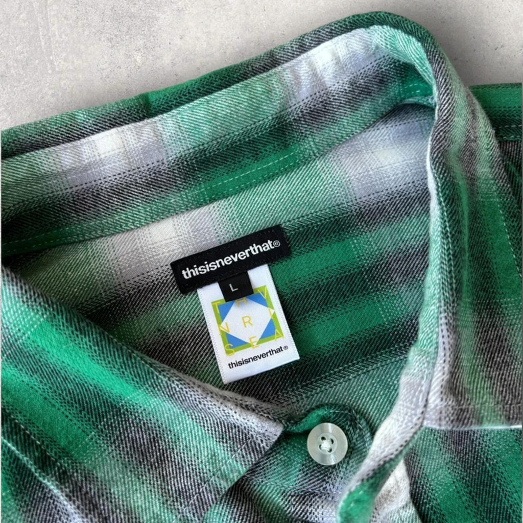Thisisneverthat Check Flannel Shirt Green L