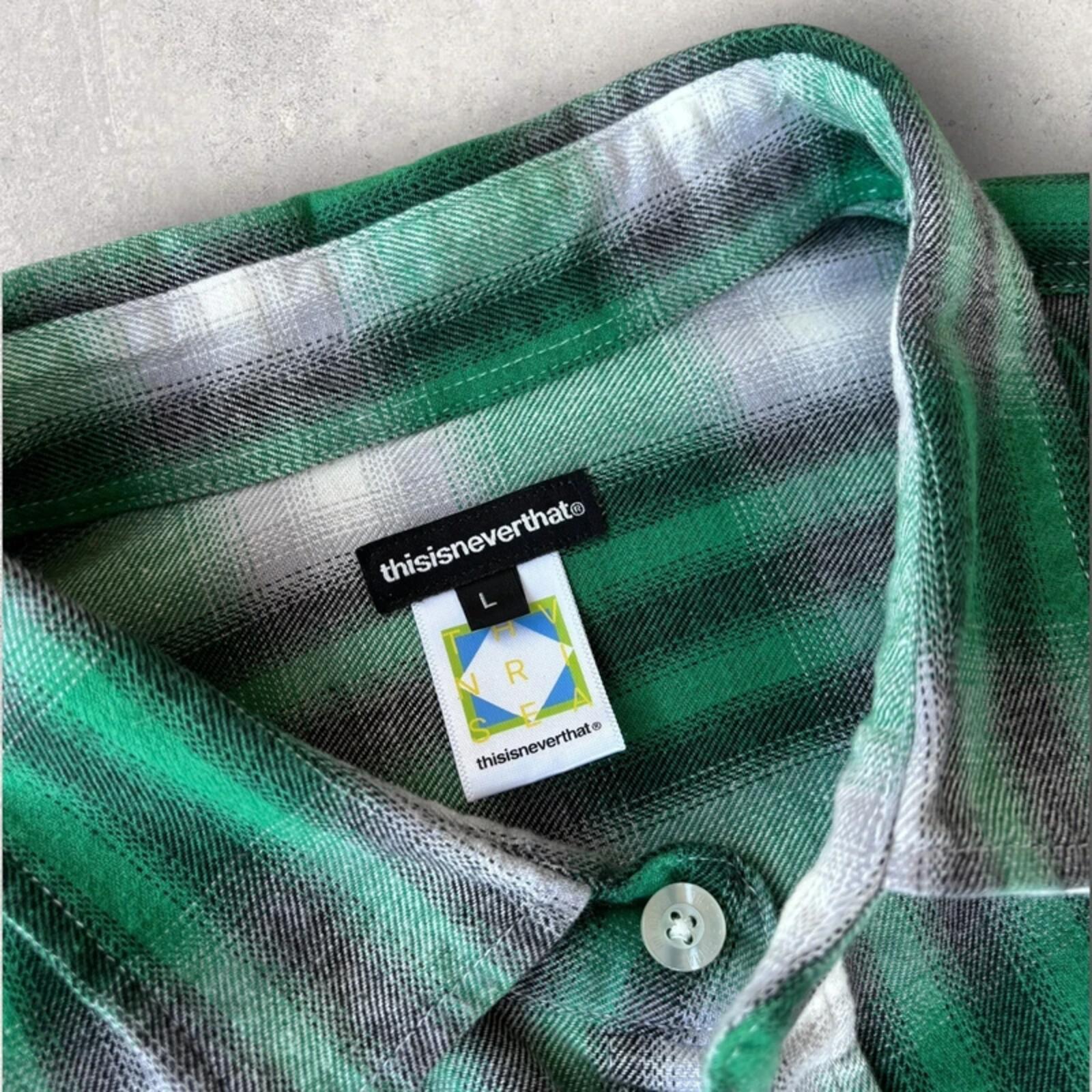 Thisisneverthat Check Flannel Shirt Green L