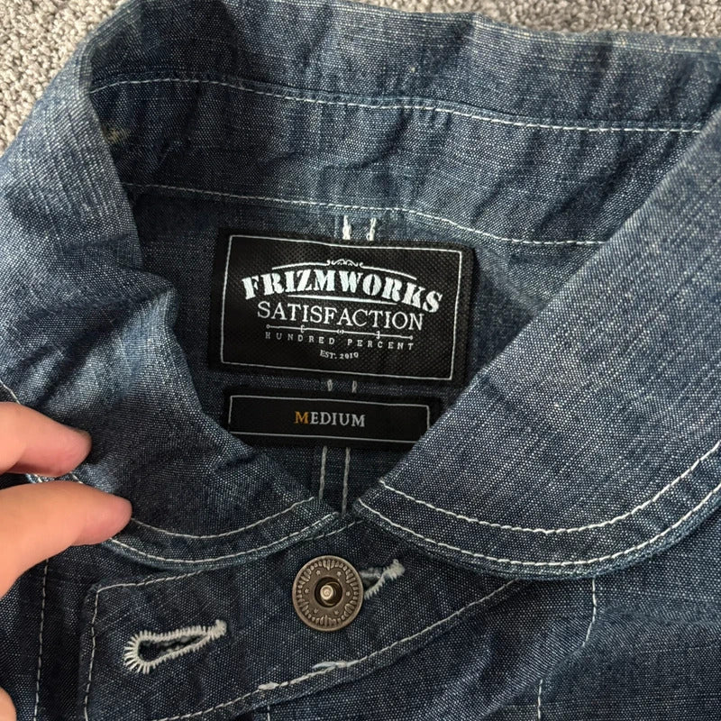 Frizmworks French Utility Chore Shirt Indigo M