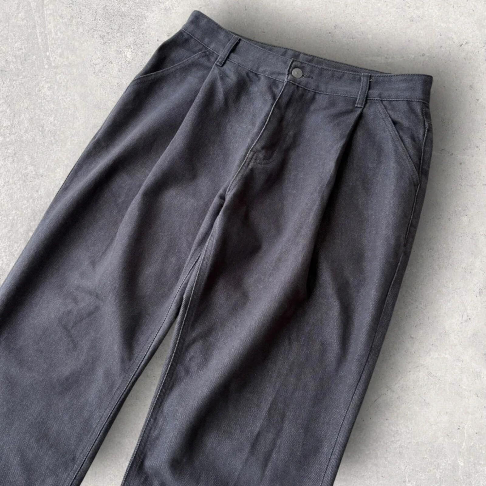 Uniform Bridge Pleated Baggy Jeans Grey L