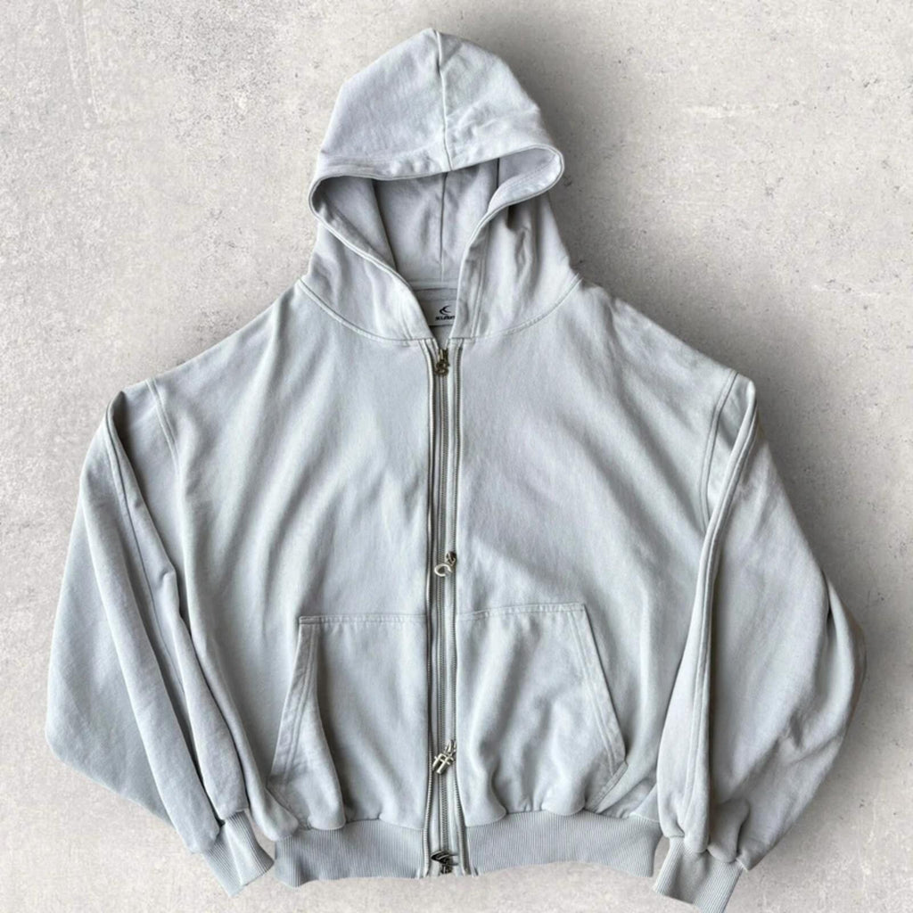 Scuffers Steel Grey Zipper Hoodie L