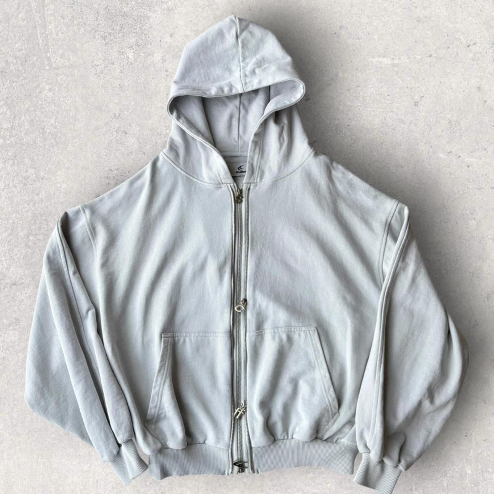 Scuffers Steel Grey Zipper Hoodie L