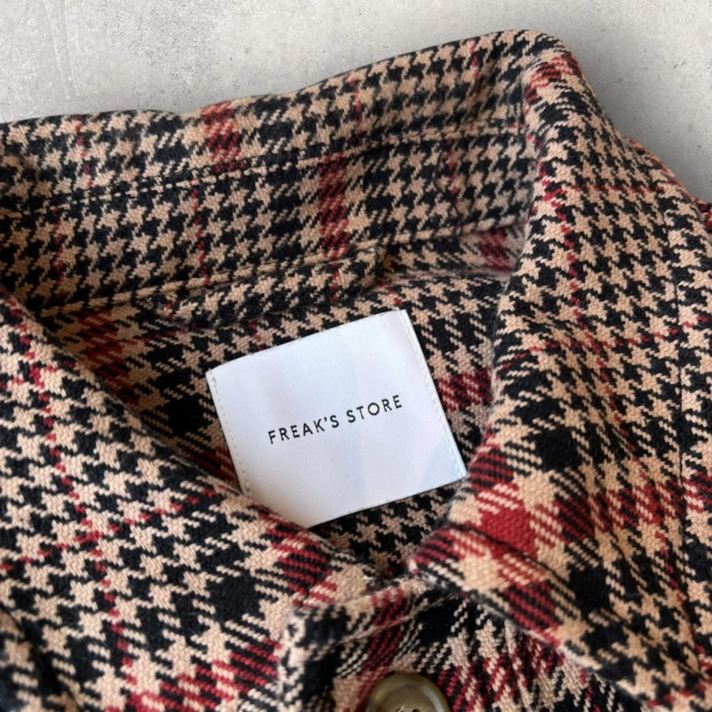 Freaks Store Japan Houndstooth Check Jacket Beige M