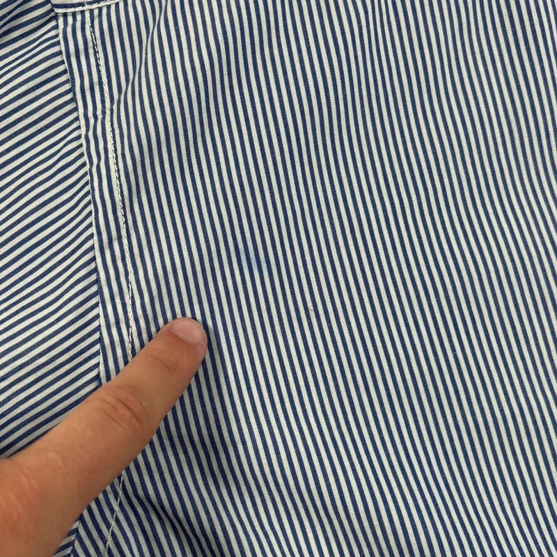 Universal Works Patchwork Stripe Shirt Blue XL