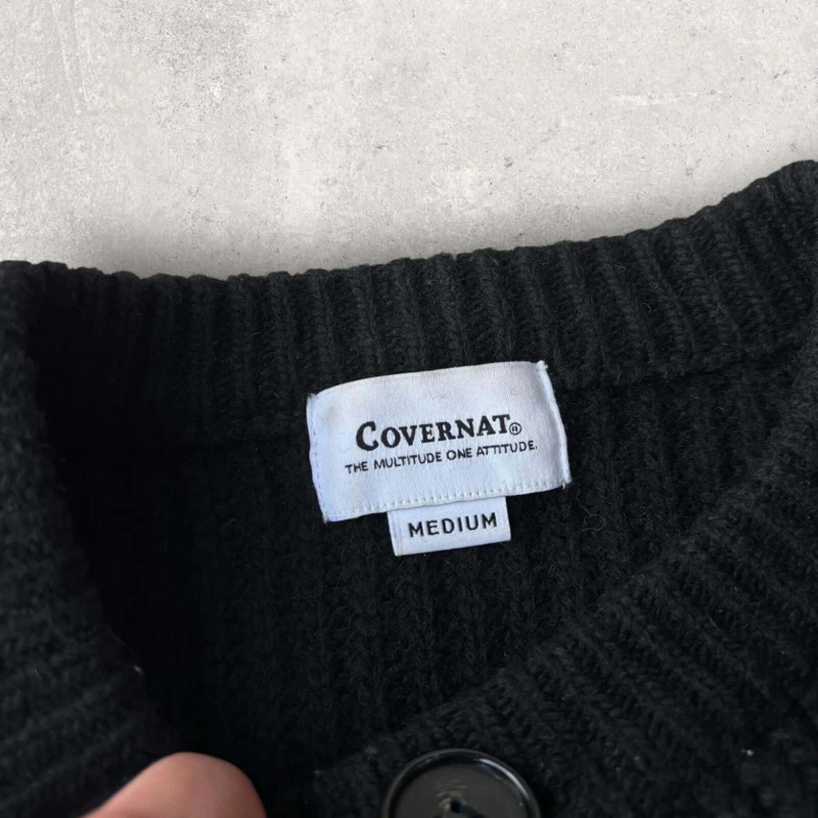 Covernat Wool Blend Button Cardigan Black M