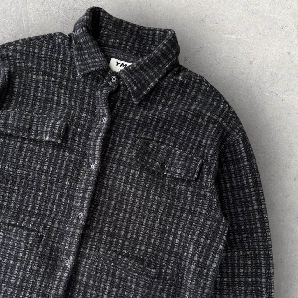 YMC Checkered Cosy Overshirt Black Size L