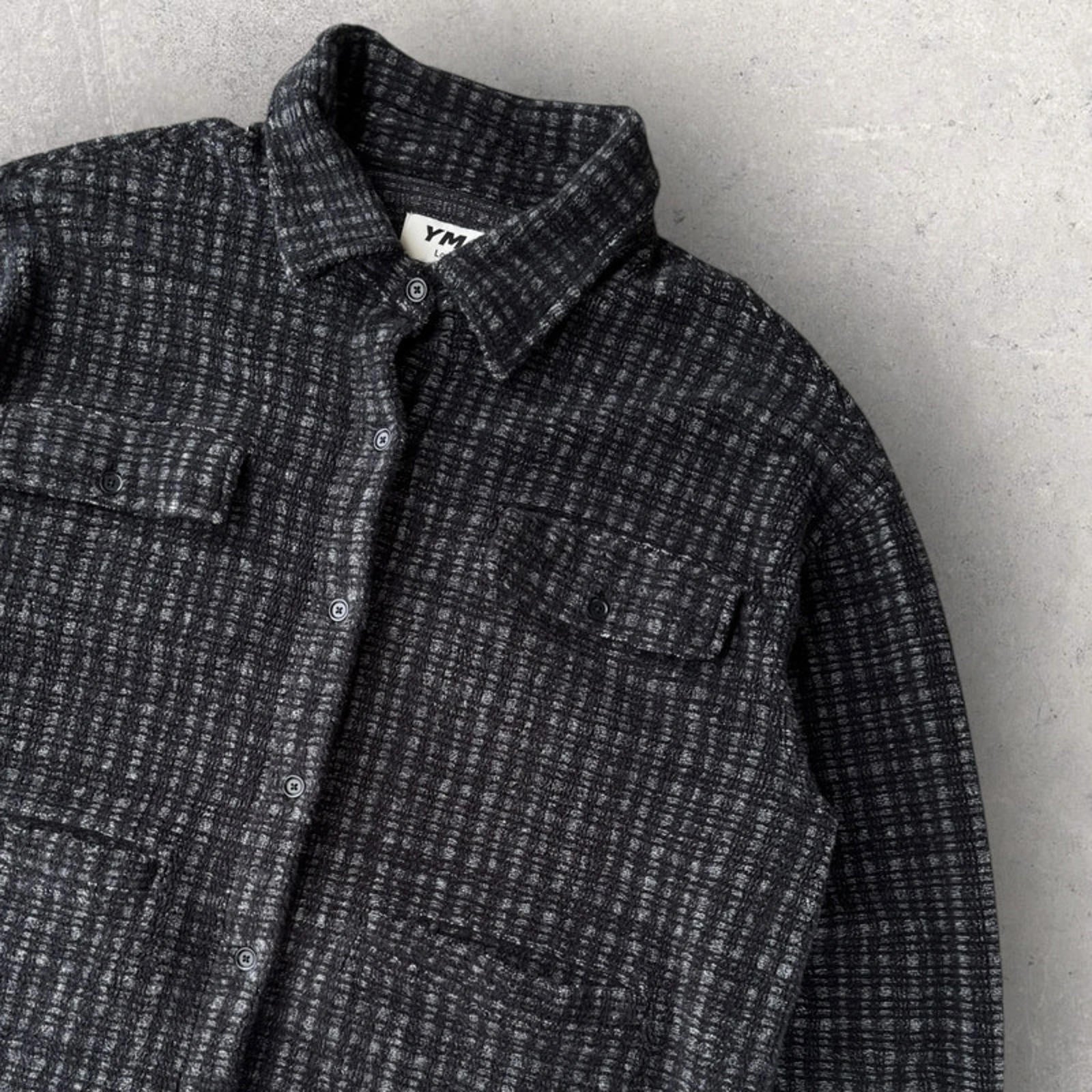 YMC Checkered Cosy Overshirt Black Size L