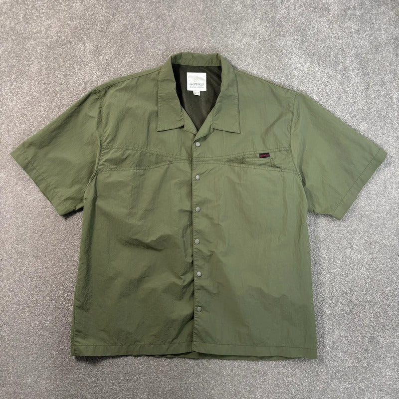 Gramicci Nylon Camp Shirt Green L