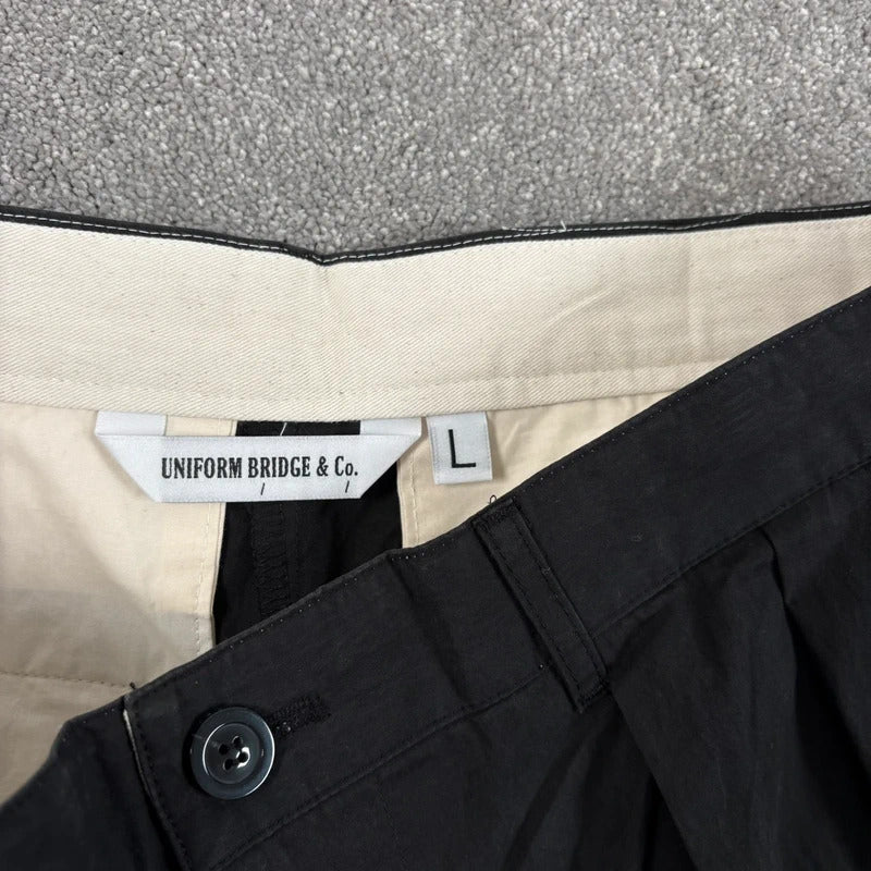 Uniform Bridge Pleated Wide Tapered Pant Black L