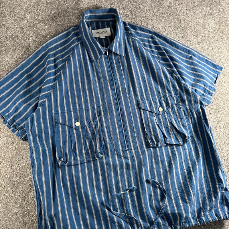 Eastlogue Utility Half Zip Shirt Blue XL
