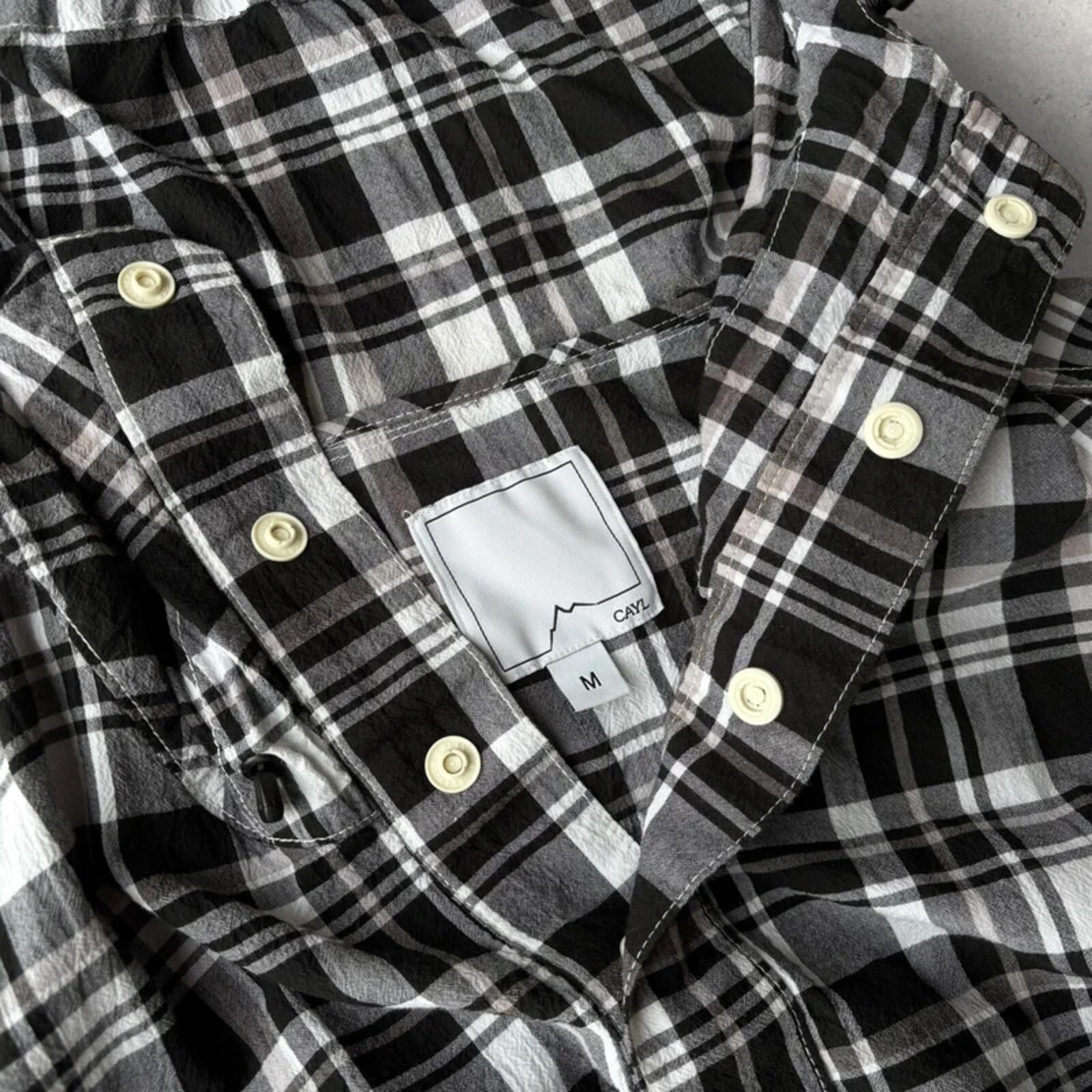 CAYL Light Cotton Plaid Pullover Hoodie Black M ·