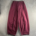 Anglan Double Pleat Balloon Pant Burgundy L