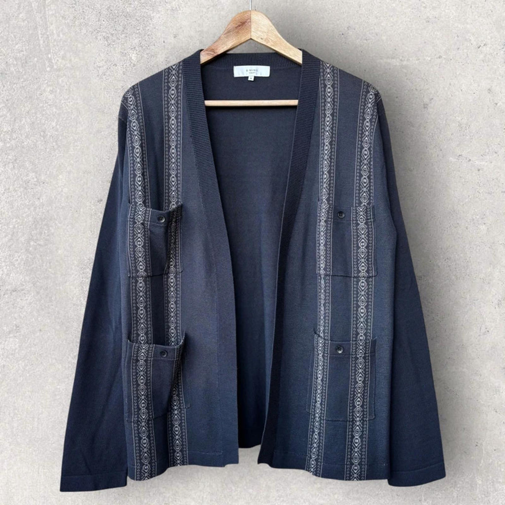 Beams Japan Open Cardigan Navy Blue M