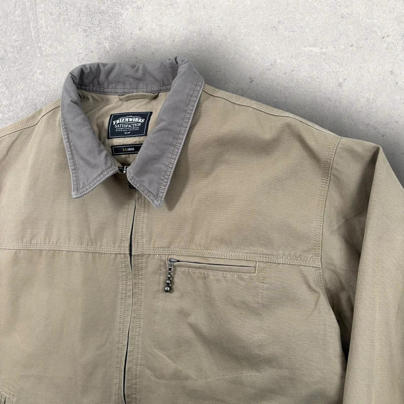 Frizmworks Canvas Work Jacket Khaki XL
