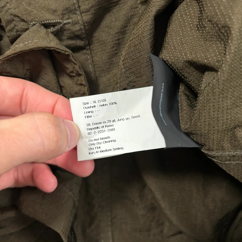 Uniform Bridge Nylon Utility Overshirt Olive L