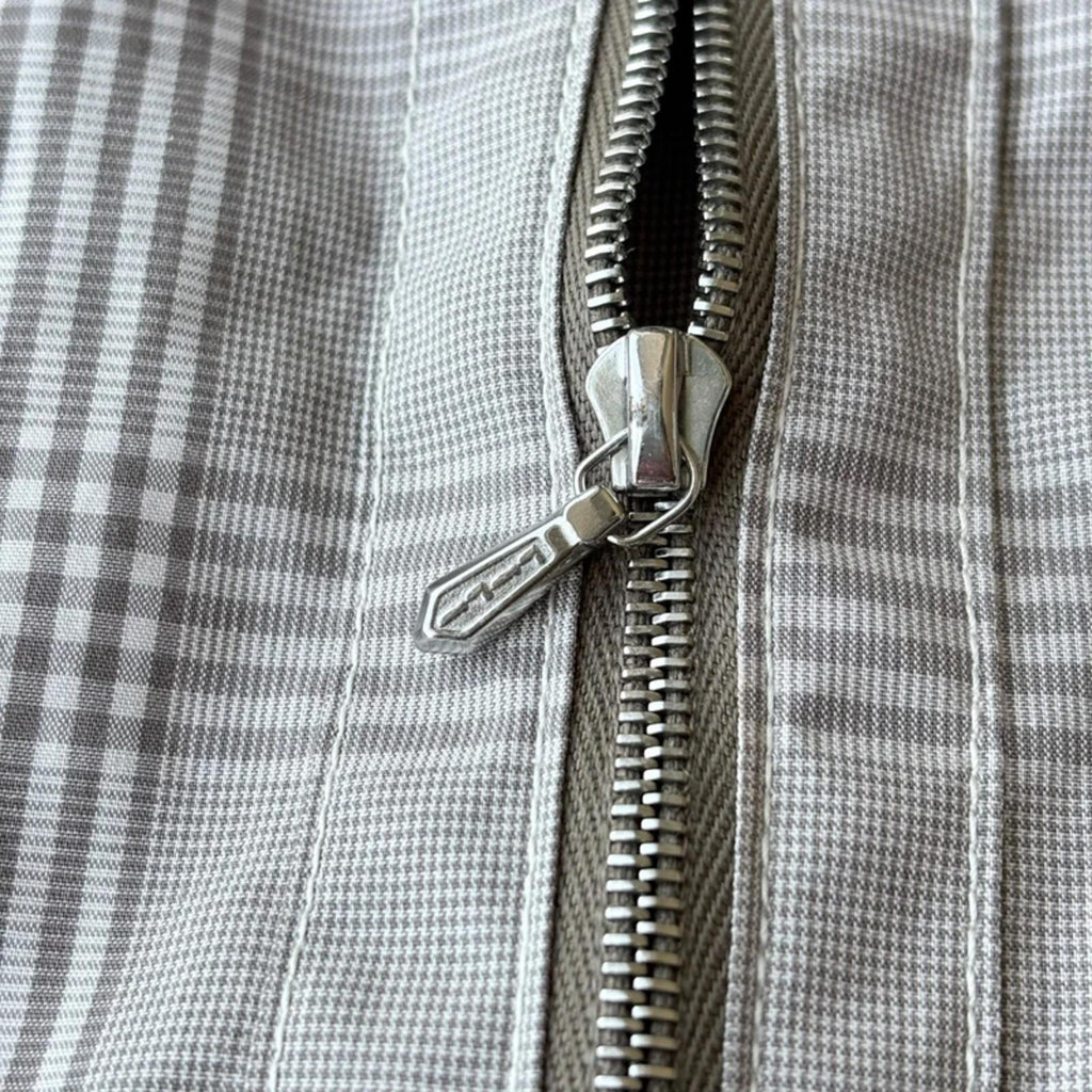 Eastlogue Check Zip Overshirt Grey S