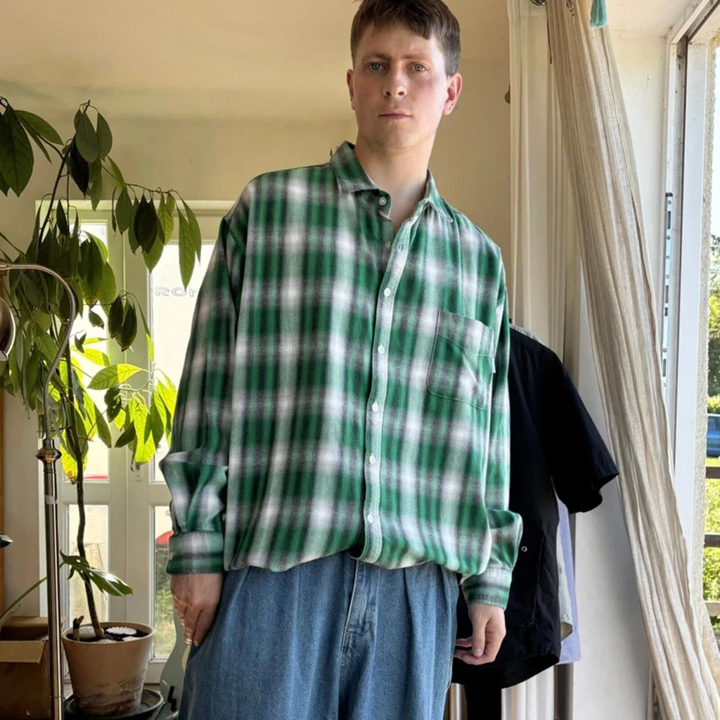 Thisisneverthat Check Flannel Shirt Green L