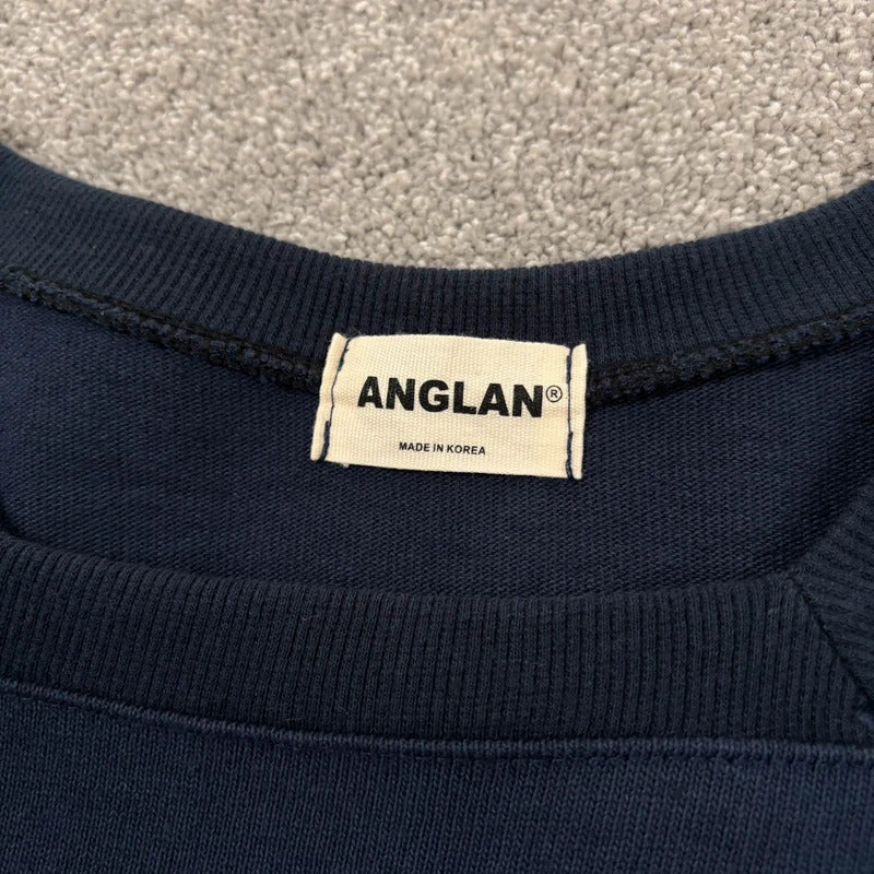 Anglan Oversized Cotton T Shirt Navy XL
