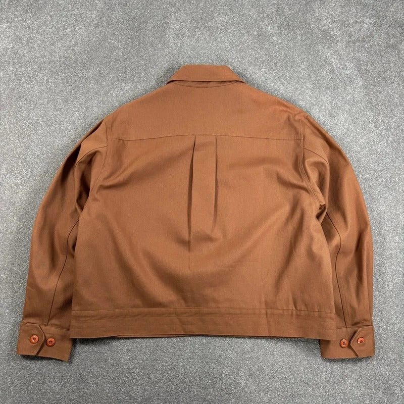 Uniform Bridge Cropped Utility Jacket Brown M
