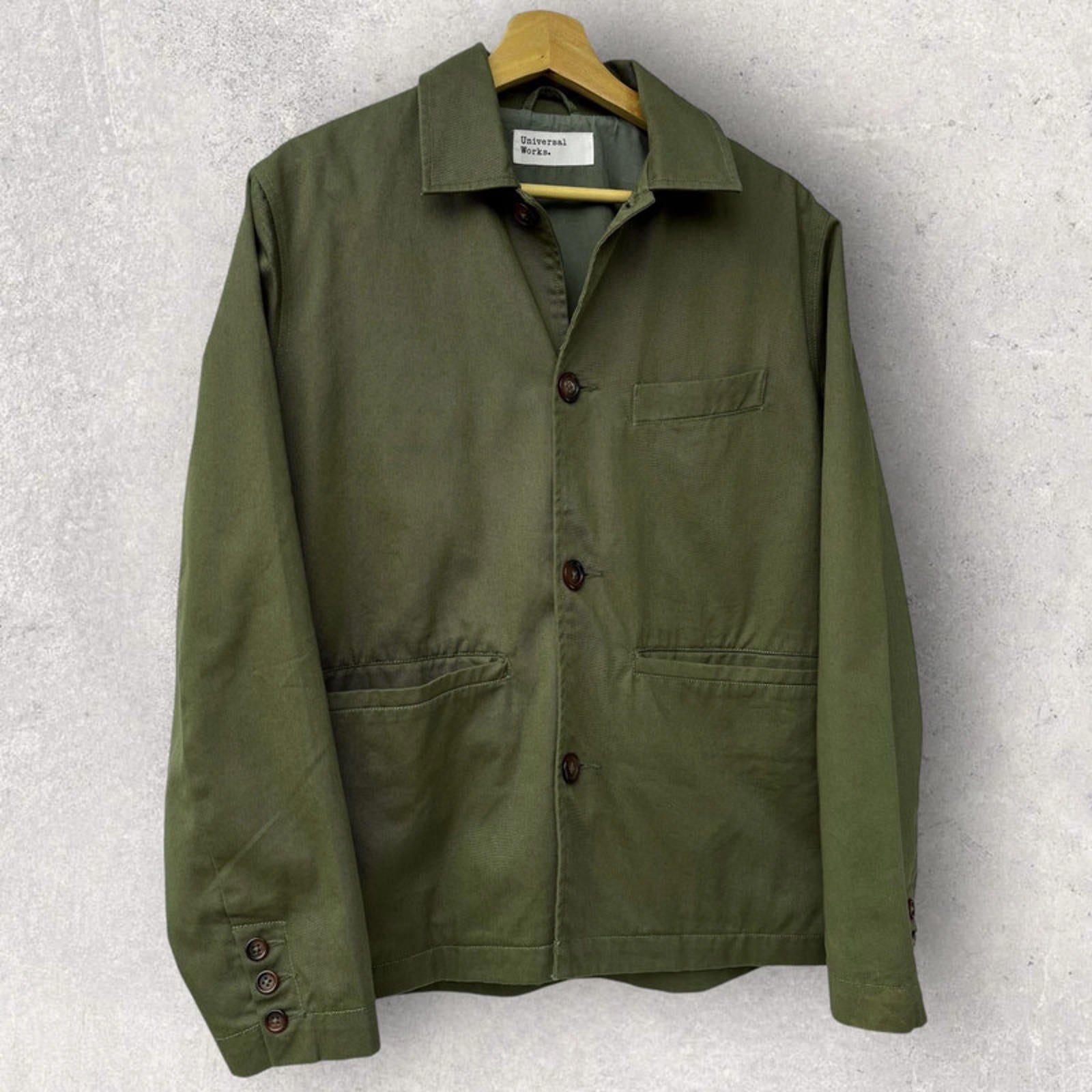 Universal Works Cotton Bakers Utility Jacket Olive Size M