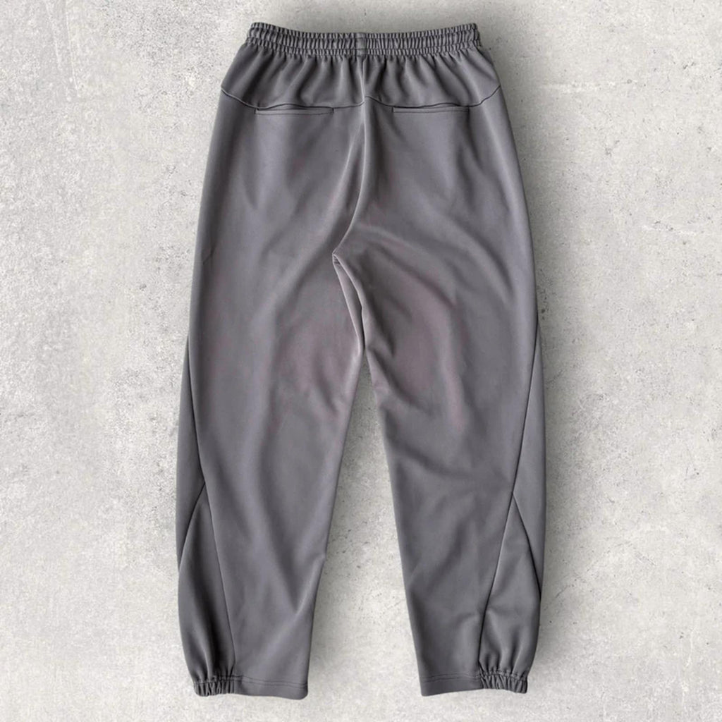 San San Gear Pleated Relaxed Track Pant Grey M Korea Import Streetwear