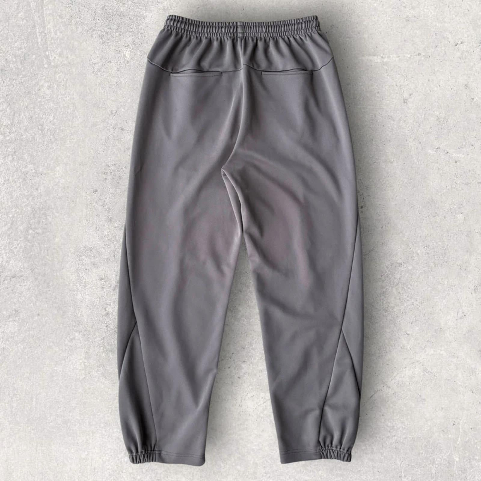 San San Gear Pleated Relaxed Track Pant Grey M Korea Import Streetwear